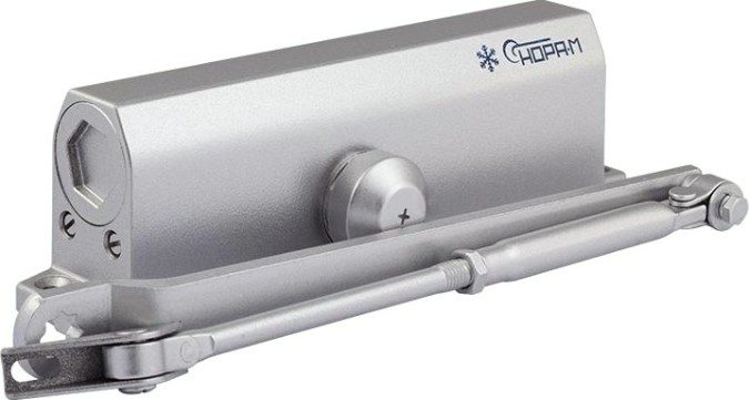 Доводчик дверной НОРА-М 740DA "Серебро" [18411]