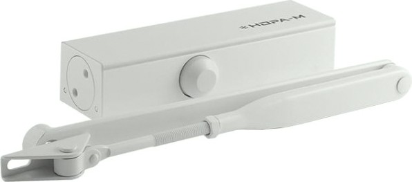 Доводчик дверной НОРА-М 820 с рычажной тягой "Белый" [19270]