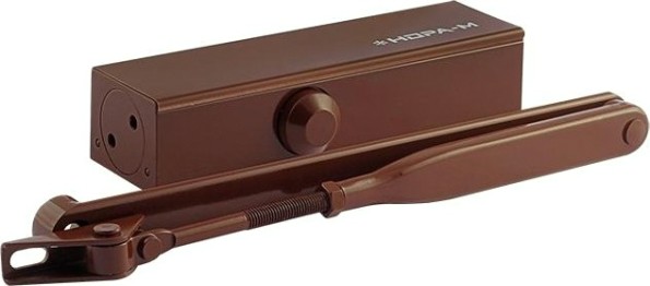 Доводчик дверной НОРА-М 820 с рычажной тягой "Коричневый" [19273]