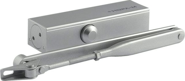 Доводчик дверной НОРА-М 820 с рычажной тягой "Серебро" [19272]