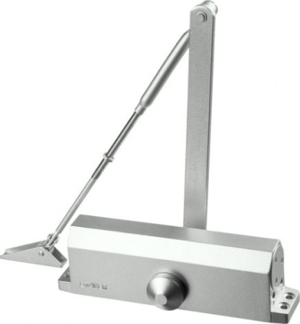 Доводчик дверной STAYER MASTER для дверей массой до 100 кг, серебро [37915-100]