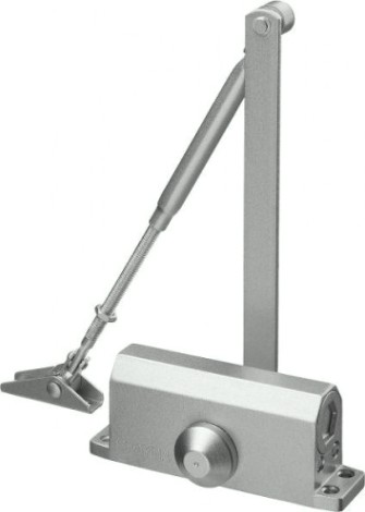 Доводчик дверной STAYER MASTER для дверей массой до 80 кг, серебро [37915-80]