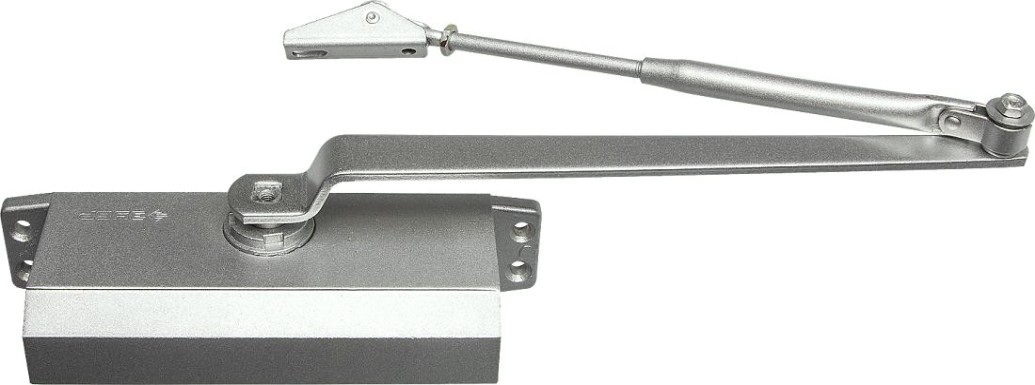 Доводчик дверной ЗУБР для дверей до 80 кг, серебро [37910-80]