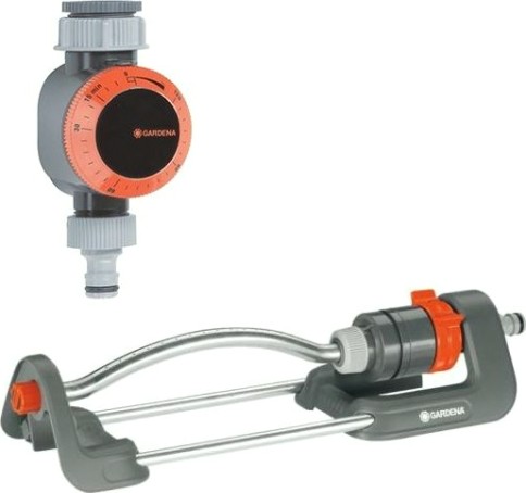Дождеватель осциллирующий GARDENA Aqua S с таймером подачи воды (дисплей) 18701-34.000.00 [18701-34.000.00]
