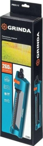 Дождеватель осциллирующий GRINDA RO-16 proline 260 м2 полив, 16 форсунок, веерный [429347]