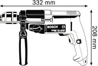 Дрель безударная сетевая BOSCH GBM 13-2 RE двухскоростная [06011B2000]