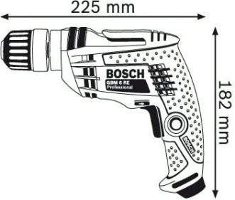 Дрель безударная сетевая BOSCH GBM 6 RE односкоростная [0601472600]