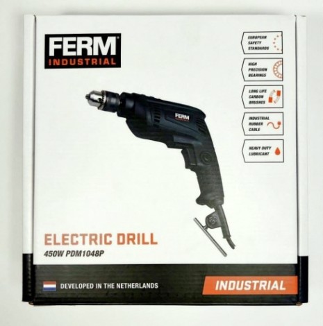 Дрель безударная сетевая FERM PDM1048P Дрель безударная сетевая FERM PDM1048P