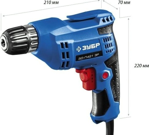 Дрель безударная сетевая ЗУБР ЗД-П421 ЭР Профессионал