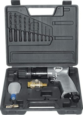 Дрель пневматическая FUBAG DRS1800 с реверсом + набор кейс 100103 [100103]