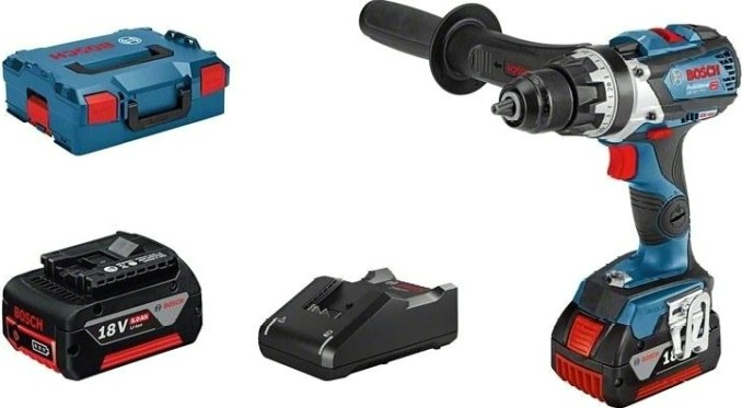 Дрель-шуруповерт аккумуляторная BOSCH GSR 18 V-110 C бесщеточный [06019G010C] 2х5.0 Ач, L-Boxx