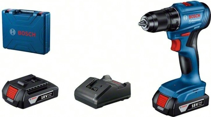 Дрель-шуруповерт аккумуляторная BOSCH GSR 185-LI [06019K3000] 2х2,0 Ач