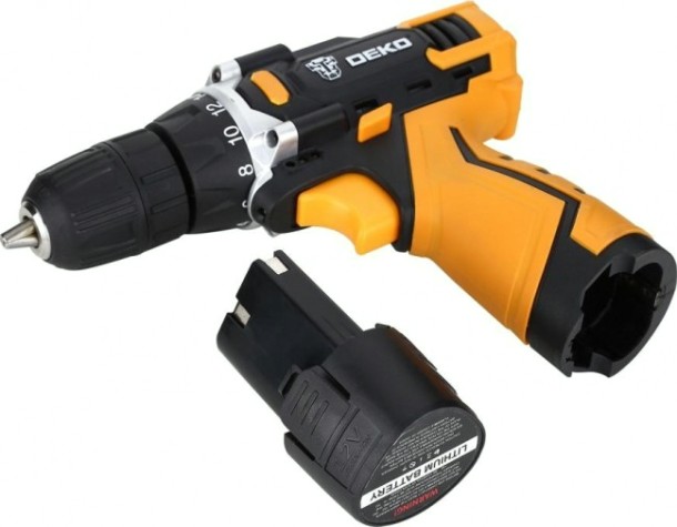 Дрель-шуруповерт аккумуляторная DEKO DKCD12FU-Li + набор инструментов 104 шт (063-4117) [063-4117]