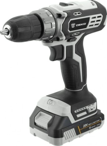 Дрель-шуруповерт аккумуляторная DEKO DKCD20 Black Edition set 3 в кейсе + набор 63 пр. [063-4050]