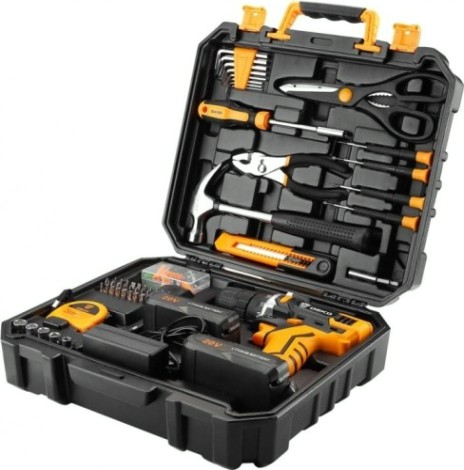 Дрель-шуруповерт аккумуляторная DEKO DKCD20FU-Li + 104 предмета (063-4178) [063-4178]