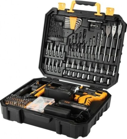 Дрель-шуруповерт аккумуляторная DEKO DKCD20FU-Li + 193 аксессуара (063-4179) [063-4179]