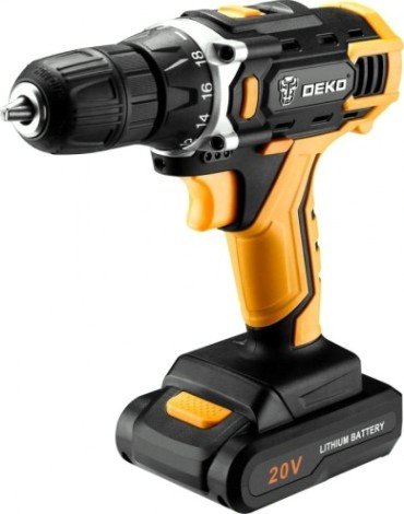 Дрель-шуруповерт аккумуляторная DEKO DKCD20FU-Li + 193 аксессуара (063-4179) [063-4179]