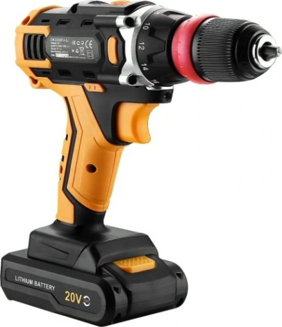 Дрель-шуруповерт аккумуляторная DEKO DKCD20FU-Li set 3 со съемным патроном [063-4177]