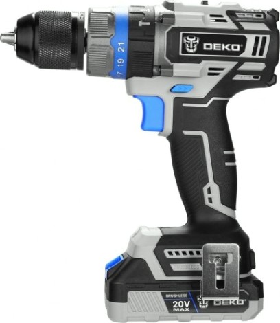 Дрель-шуруповерт аккумуляторная DEKO DKCID20 BMC 2*3,0Ah ударная [063-4421]