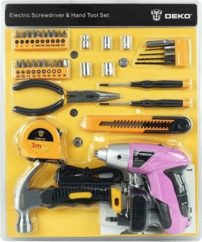 Дрель-шуруповерт аккумуляторная DEKO DKS4 и набор 36 Tools Kit (063-4109) [063-4109]