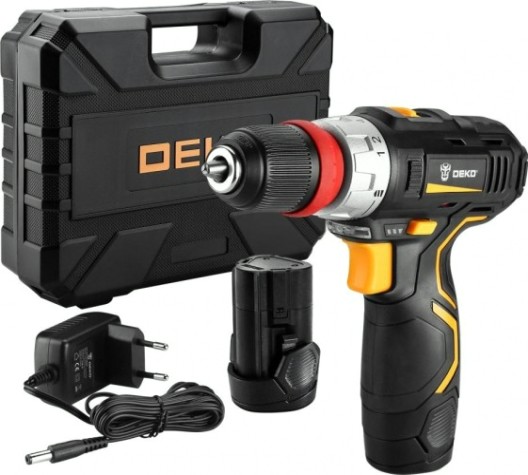 Дрель-шуруповерт аккумуляторная DEKO GCD12DU3 3 в 1 с 2 патронами, 2 аккум (063-4082) [063-4082]
