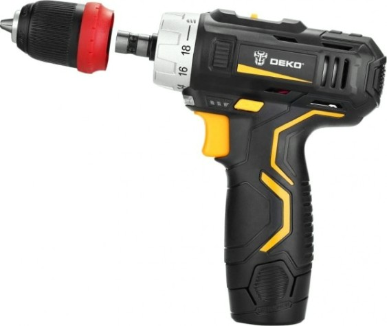 Дрель-шуруповерт аккумуляторная DEKO GCD12DU3 3 в 1 с 2 патронами, 2 аккум (063-4082) [063-4082]