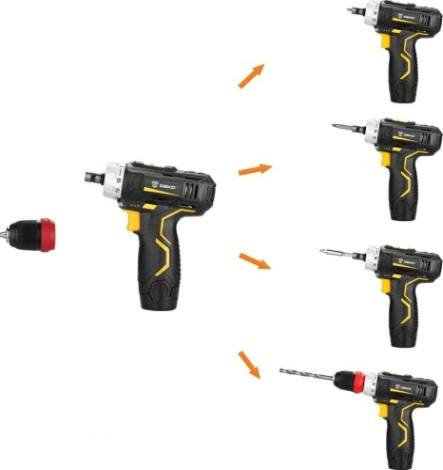 Дрель-шуруповерт аккумуляторная DEKO GCD12DU3 быстросъемный патрон (063-4081) [063-4081]