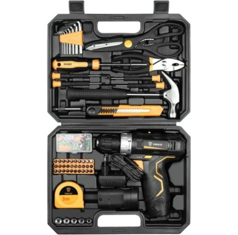 Дрель-шуруповерт аккумуляторная DEKO GCD12DU3 + набор инструментов 104 шт. (063-4133) [063-4133]