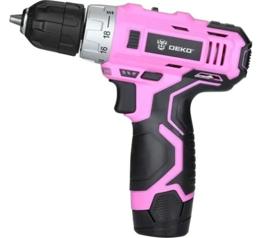 Дрель-шуруповерт аккумуляторная DEKO GCD12DU3 PINK SET2 + оснастка 13 шт (063-4171) [063-4171]