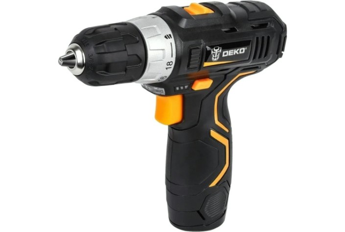 Дрель-шуруповерт аккумуляторная DEKO GCD12DU3 SET5 + набор инструментов 92 шт. (063-4148) [063-4148]