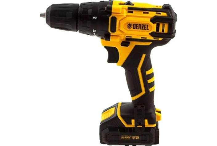 Дрель-шуруповерт аккумуляторная Denzel CDL-12-01CB, Li-Ion [26104]