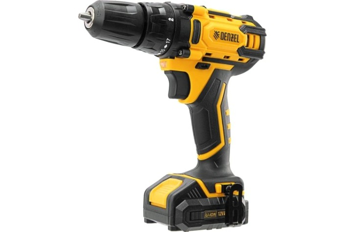 Дрель-шуруповерт аккумуляторная Denzel CDL-12-02BM, Li-Ion [26105]