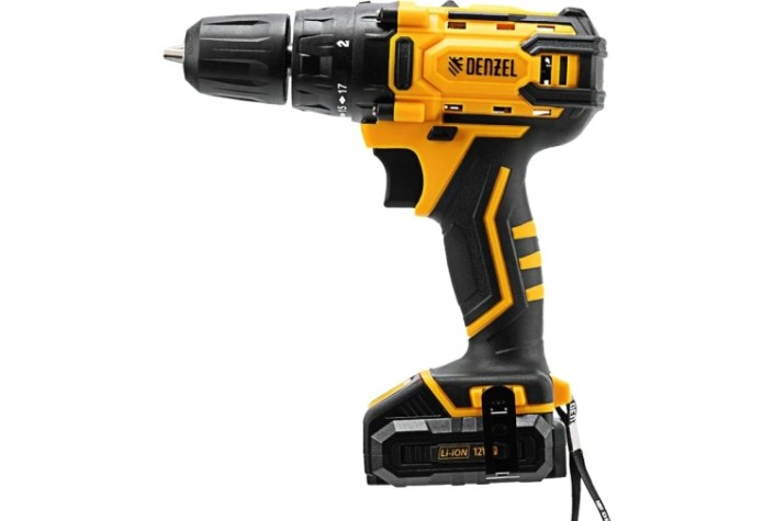 Дрель-шуруповерт аккумуляторная Denzel CDL-12-02BM, Li-Ion [26105]