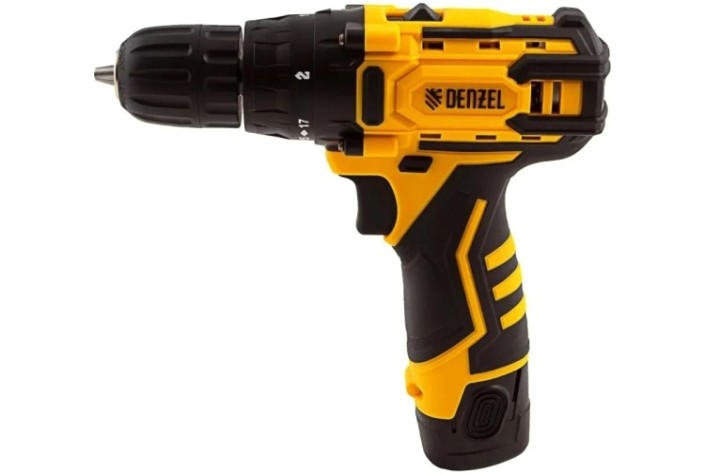 Дрель-шуруповерт аккумуляторная Denzel CDL-12CB, Li-Ion [26102]