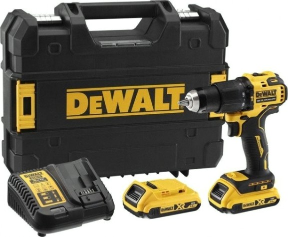Дрель-шуруповерт аккумуляторная DeWALT DCD 709 D2T ударная, бесщеточная [DCD709D2T]