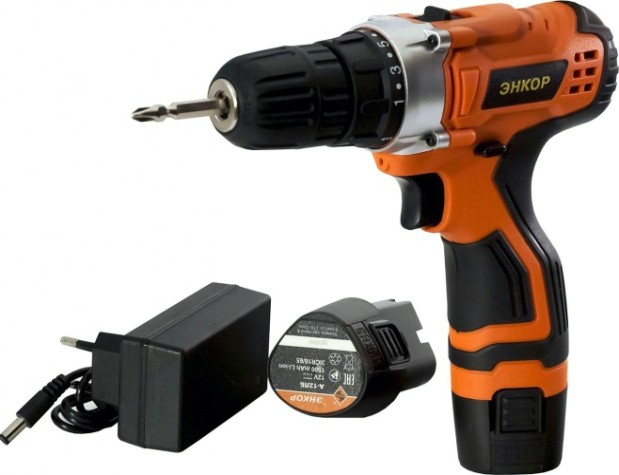 Дрель-шуруповерт аккумуляторная ЭНКОР ДША-12ЛБ [50032]