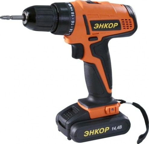 Дрель-шуруповерт аккумуляторная ЭНКОР ДША-2 14,4ЭР/10Л (2 акк. 2,0 а*ч) [50025]