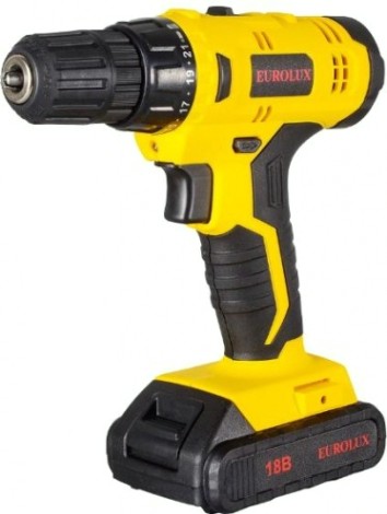 Дрель-шуруповерт аккумуляторная EUROLUX ДА-18/2Li [72/14/40]