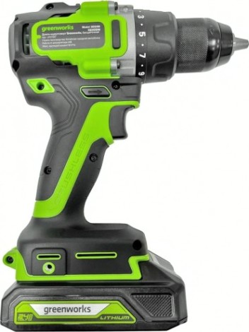Дрель-шуруповерт аккумуляторная GREENWORKS GD24DD90, бесщеточная без АКБ и ЗУ [3707507]