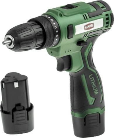Дрель-шуруповерт аккумуляторная Hammer ACD12/2С 2x1.5Ah Li-ion, 26Hм, кейс [216-022]