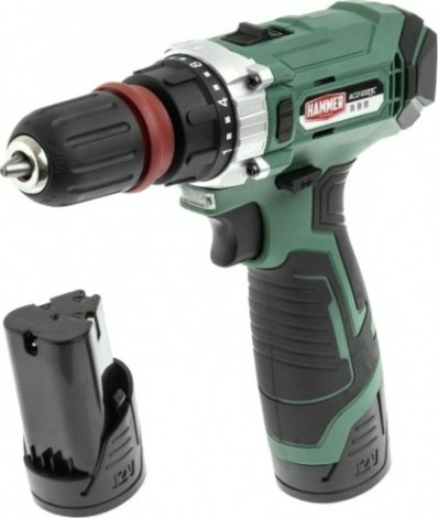 Дрель-шуруповерт аккумуляторная Hammer ACD122QC 2x2Ah Li-ion, 28Hм [216-020]