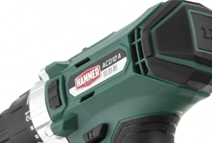 Дрель-шуруповерт аккумуляторная Hammer ACD12A 2x1.5Ah Li-ion, 23Hм в кейсе [101-125]