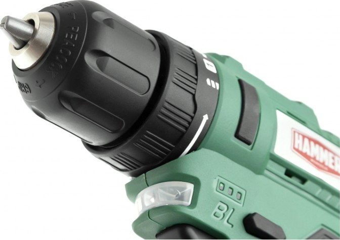 Дрель-шуруповерт аккумуляторная Hammer ACD12BL бесщ. 2x2Ah, 40Hм в кейсе [216-024]