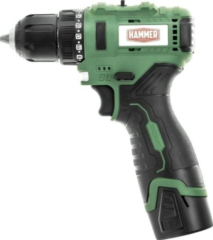 Дрель-шуруповерт аккумуляторная Hammer ACD12BLC бесщ. 2x2Ah Li-ion, 32Hм в кейсе [216-028]