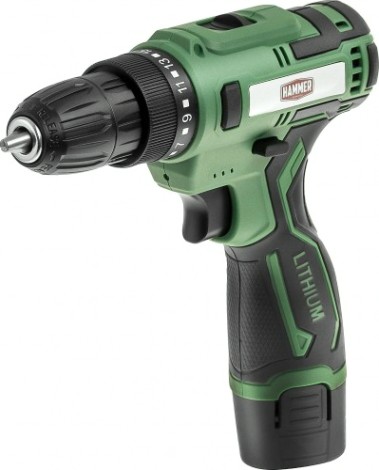 Дрель-шуруповерт аккумуляторная Hammer ACD12C 1x1.5Ah Li-ion, 26Hм [216-021]