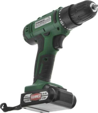 Дрель-шуруповерт аккумуляторная Hammer ACD14BS 2x2Ah, 38Hм в кейсе [101-124]