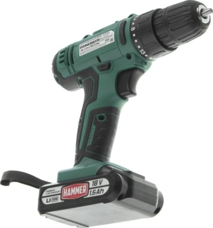 Дрель-шуруповерт аккумуляторная Hammer ACD18A 2x1.5Ah, 35Hм в кейсе [101-126]