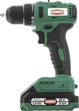 Дрель-шуруповерт аккумуляторная Hammer ACD18BL бесщ. 2x2Ah Li-ion, 50Hм в кейсе [216-025]