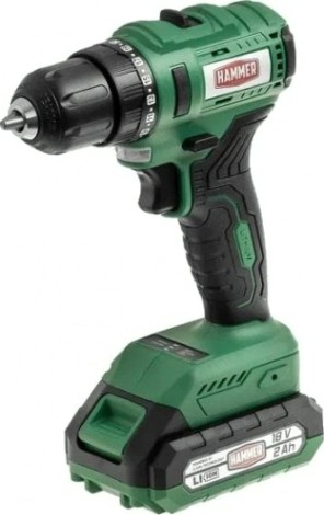 Дрель-шуруповерт аккумуляторная Hammer ACD18BLC бесщ. 2x2Ah Li-ion, 45Hм в кейсе [216-029]