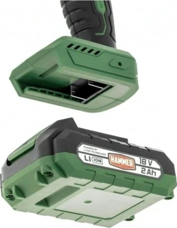 Дрель-шуруповерт аккумуляторная Hammer ACD18BLC бесщ. 2x2Ah Li-ion, 45Hм в кейсе [216-029]